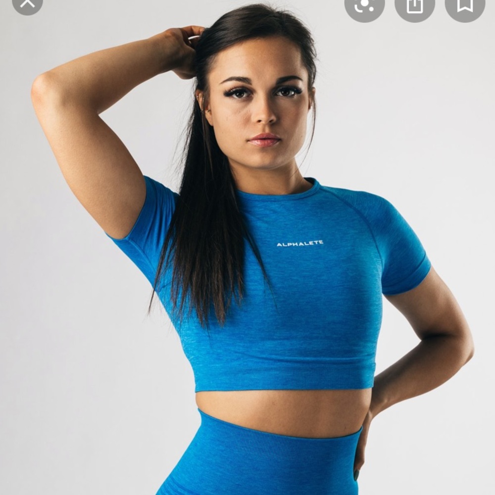 Blue palace seamless Alphalete crop top